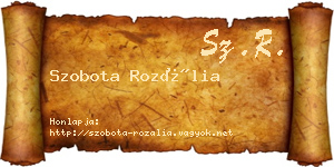 Szobota Rozália névjegykártya