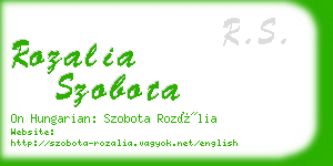 rozalia szobota business card